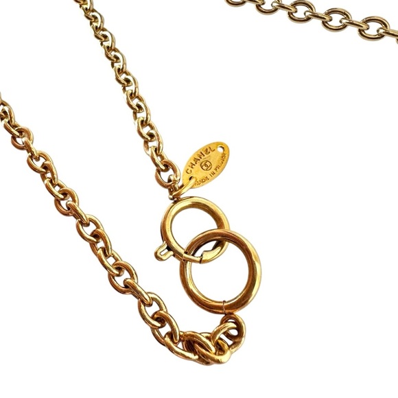 Chanel Cambon 31 Rue Vintage Two Sided Engraved Gold Dog Tag Chain Necklace - Picture 9 of 10